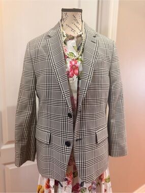 Zara Gray Plaid Men's Blazer